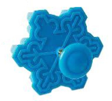 Ausstecher mit Auswerfer und Prägung - Schneeflocke