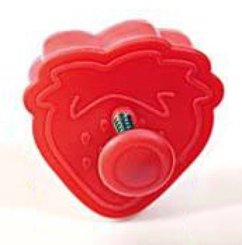 Ausstecher mit Auswerfer und Prägung - Erdbeere