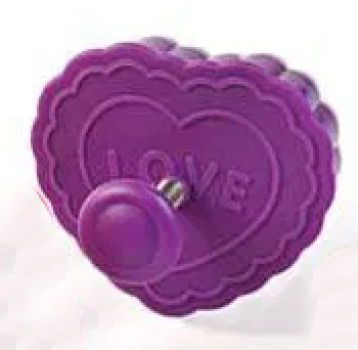 Ausstecher mit Auswerfer und Prägung - Herz Love