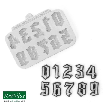 Silikonform - Gothic Zahlen