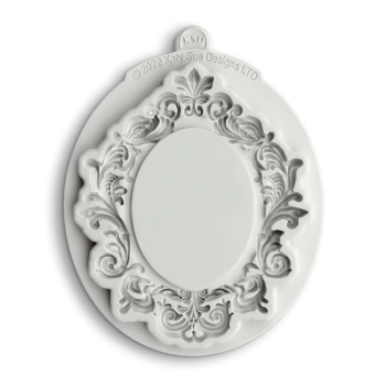 Silicone Mould - Large Oval Vintage Frame