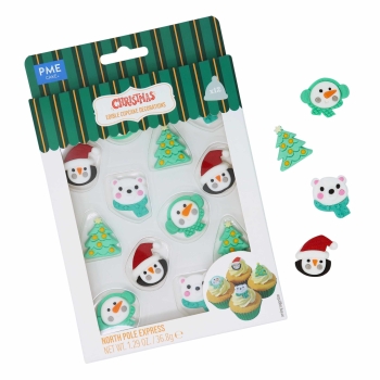 Edible Sugar Decorations - North Pole Express (Set of 12)