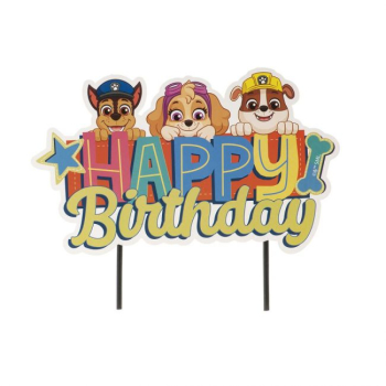 Torten Topper - Paw Patrol Happy Birthday