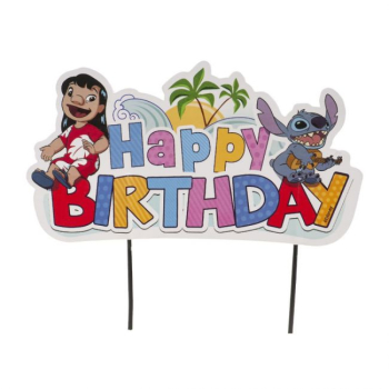 Torten Topper - Lilo und Stitch Happy Birthday