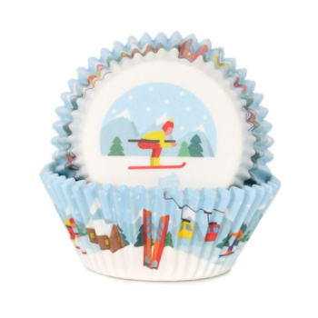 Cupcake Backförmchen - Winter Ski
