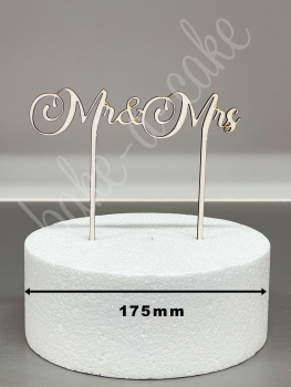 Cake Topper Wood - Mr & Mrs