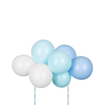 Preview: Ballon Torten Topper Set - Blau