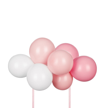 Preview: Ballon Torten Topper Set - Rosa