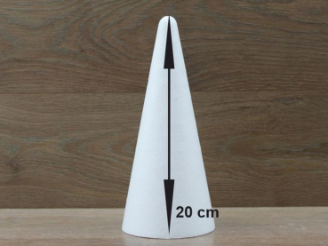 Kegel aus Styropor / 9 x 20cm