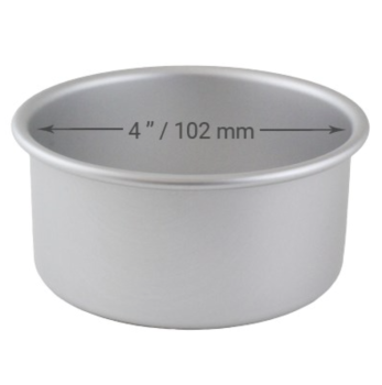 Cake Pan Round with Loose Bottom - 4 x 3inch (102 x 76mm)