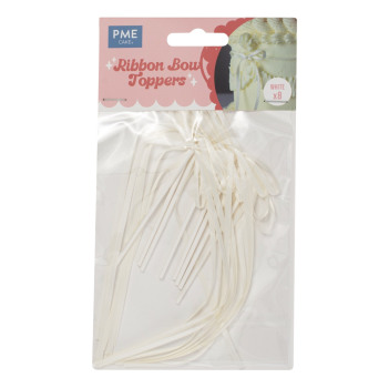 Ribbon Bow Toppers - White