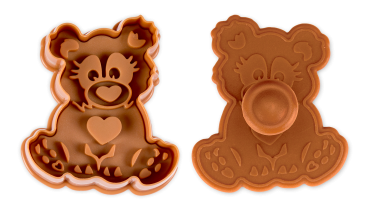 Ausstecher mit Auswerfer und Prägung - Bär