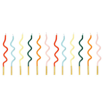 Curl Kerzen - Regenbogen Mix