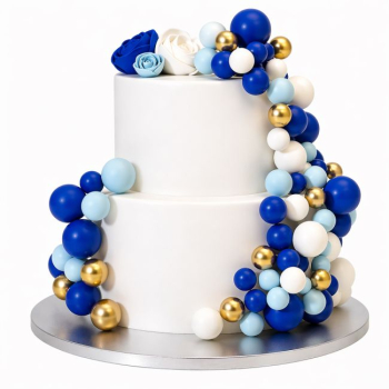 Preview: Decorative Ball Set - Blue Ombre und Gold