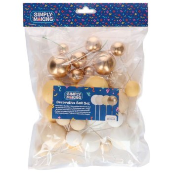 Preview: Decorative Ball Set - Lemon Ombre und Gold