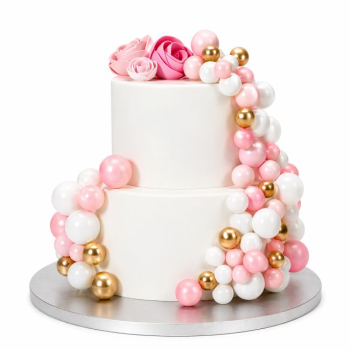 Preview: Decorative Ball Set - Pink Ombre und Gold