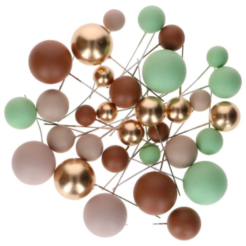 Decorative Ball Set - Earthy Tones und Gold