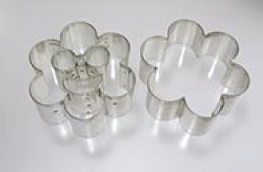 Cookie Cutter Flower with Face - Set of 2