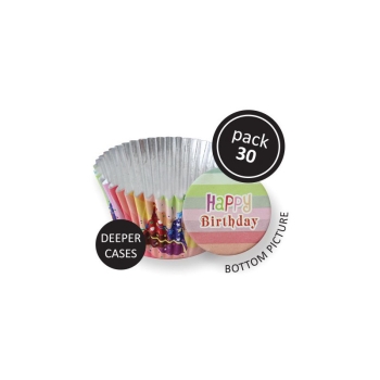 Baking Cases Decorative Foil - Party Hats