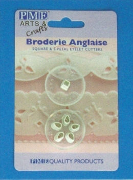 Broderie Angaise Square & 5 Petal
