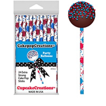 CakePop Sticks - Rot und Blaue Ballone