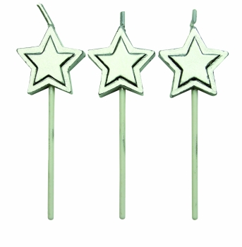 Candles - Silver Stars