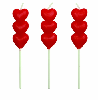 Kerzen - Rote Herzen