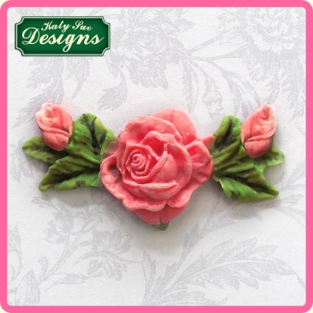 Silicone Mould - Rose, Bud and Leaf Decoration