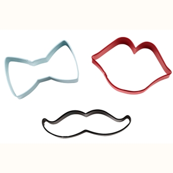 Cookie Cutter Set - Mustache / Lips / Bow Tie