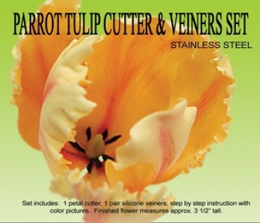Ausstecher und Präge Set - Papageien Tulpe