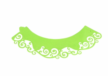 Cupcake Wrappers - Swirls Light Green