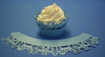 Cupcake Wrappers - Baby Blue