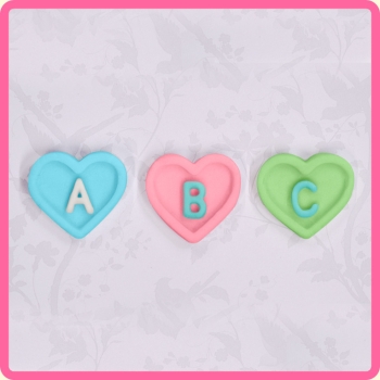 Preview: Silikonform Herzen ABC...