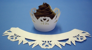 Cupcake Wrappers - Dove White