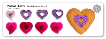 Ausstecher-Set Fantasie Herzen
