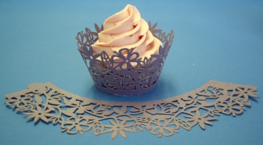 Cupcake Wrappers - Floral Mauve