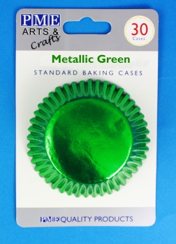 Cupcake Backförmchen - Metallic Green
