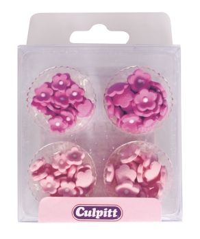 Zuckerdekoration - Mini Blumen Pink