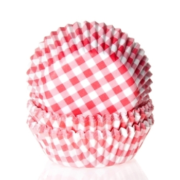 Mini Cupcake Backförmchen - Rot Gingham