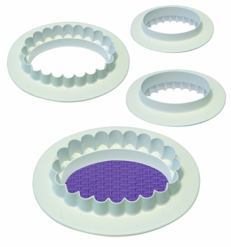 Plain & Fluted Oval Cutters / Set of 4