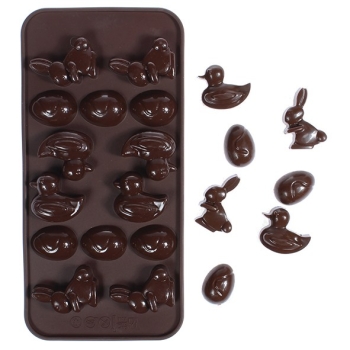 Silikonform für Schokolade - Ostermotive