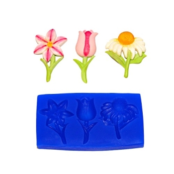 Silicone Mould - 3 Flowers