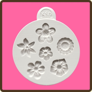 Silicone Mould - 6 Flowers