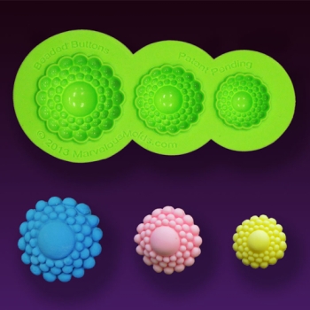 Silicone Mould - Beaded Button