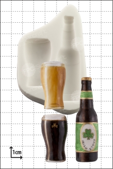 Silicone Mould - Bottle and Glass