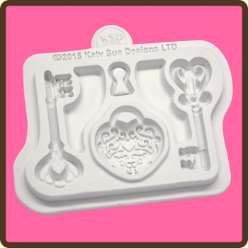 Silicone Mould - Keys & Locket