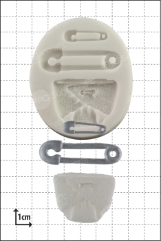 Silicone Mould - Nappy and Pins