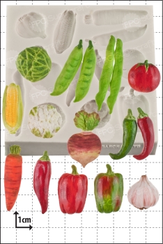 Silikonform - Gemüse