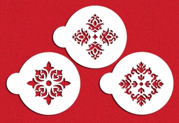 Stencil - Four Point Rosettes