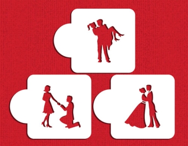 Stencil - Stages of Love Silhouette Set
